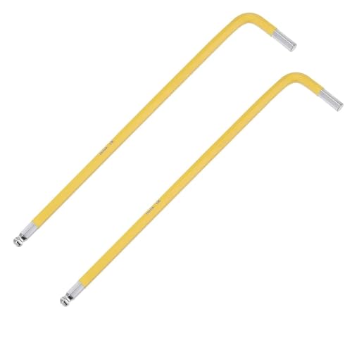 2Pcs 4mm Ball End Hex Key Wrench, L Shaped Long Arm Ball Point Hexagon Keys Allen Key for Household DIY, Professional Machine Repairing