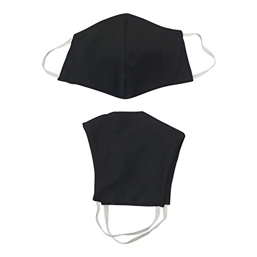 KIT 5 Máscaras dupla face 100% algodão 80 lavagens - Preta