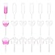 PATIKIL Cupcakes Pipetten, 200 Stück 4ml Einweg-Plastikdessert-Pipetten Erdbeer-Pipetten Squeeze-Transfer-Pipetten Tropfer für Cupcakes Mini-Kuchen Desserts, klar, Tropfer/Stern/Herz