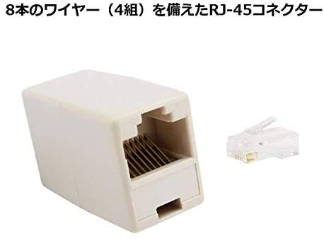 Amazon | LANケーブル用中継コネクタ2個セット RJ-45メス-メス