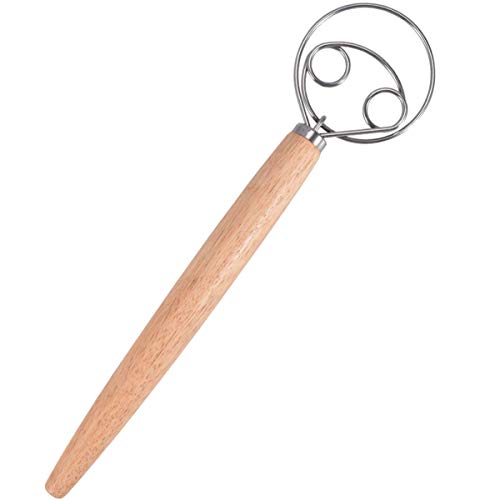 Danish Dough Whisk Mixer Blender 13 inch Stainless Steel Bread Dough 1 Pack