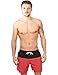 Produktbild Urban Classics Herren Block Swim Shorts  Badeshorts mit Kordelzug & Taschen, schnelltrocknend, ideal für Strand, Pool & Urlaub,Schwarz/Rot,4XL