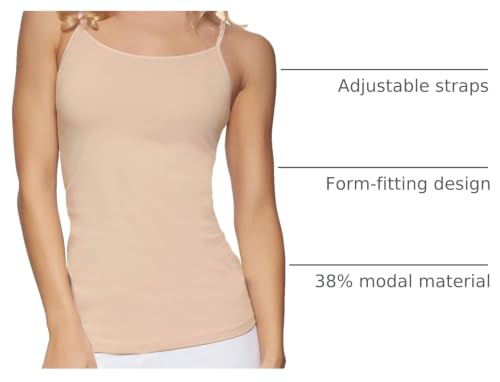 Image of Felina Modal Stretch Camisole for Women, Modal, Cotton Cami