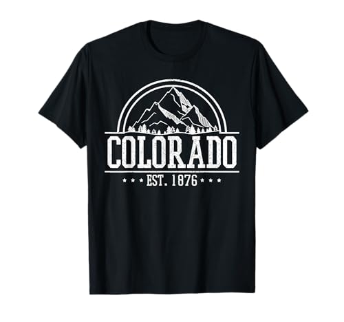 Colorado - Rocky Mountains Est. 1876 Escursionismo Outdoor Regalo Maglietta