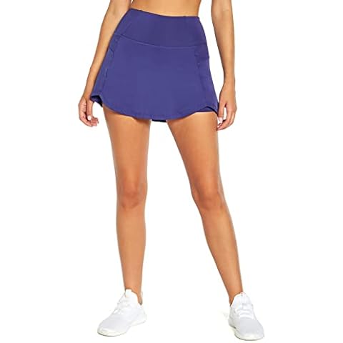 Bally Total Fitness Women's Alvy High Rise Skort, Navy Blue, Large Cover