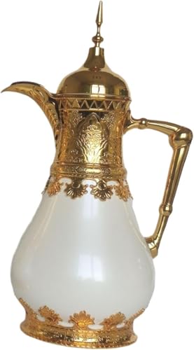 Cafetera árabe De Lujo con Aislamiento Térmico: Elegante Jarra De Vidrio para El Hogar Y La Cocina, Tetera Perfecta para Regalos De Inauguración De Casa Y para Recibir Invitados con Estilo.