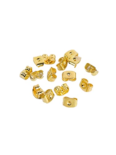 Cheeroyal 12/24/36pcs Boucles d'Oreilles Papillon Dos, Verrouillage d'Oreille Sécurisé de Remplacement en Or pour Boucles d'Oreilles, Fabrication de Bijoux,Or (12pcs)
