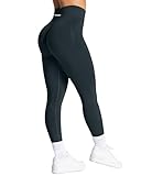 TAYOEA Sport Leggings Damen mit Scrunch Butt Push Up Booty Lifting Sporthose Blickdichte Nahtlos sportleggins für Yoga Gym Alltag Midnight,L