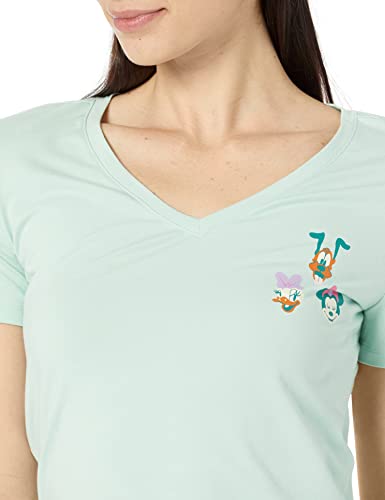 Amazon Essentials Disney | Marvel | Star Wars | Princess Women's Classic-Fit Short-Sleeve V-Neck T-Shirt, Multipacks4