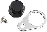 M7 Fishing Reel Screws Nut Caps, Metal Fishing Reel Handle Screw Cap Crank Nuts and Locking Plate Replacement for Left and Right Hand Plate DIY Fishing Accessory