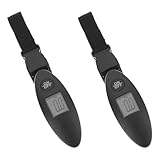 Ciieeo Báscula Electrónica para Equipaje 40 Kg, 2 Unidades Negras sin Batería, Comprobador de Peso Portátil para Maletas de Viaje y Control de Peso en Aeropuertos