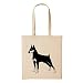 Produktbild Hellweg Druckerei Jutebeutel Zwergpinscher Hund Dog Geschenk-Idee für Damen und Herren Tasche Baumwolle für Freunde und Familie