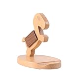 Support de téléphone en bois : ce design est ergonomique, pas besoin d'ajuster l'angle, vous aurez une perspective très confortable lorsque vous regarderez une vidéo.