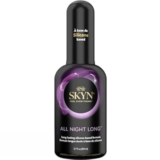 SKYN All Night Long Personal Lubricant - 2.7 oz – Silicone Lube for Men, Women and Couples, Safe with Latex and Latex-Free Condoms and Personal Devices