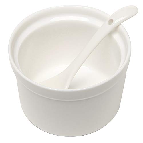 Mygift Wooden Condiment Set, Ceramic Dip Bowls, Sauce Ramekins 3 Piece Set With Lids And Spoons On Bamboo Raised Display Serving Tray #TOP6