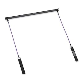 Gaiam Restore Pilates Bar Reformer Kit – Home Fitness Equipment for Total Body Workout – Includes Bar, Two 30-Inch Resistance Band Cords with Attached Foot Strap Loops – Exercise Guide Included