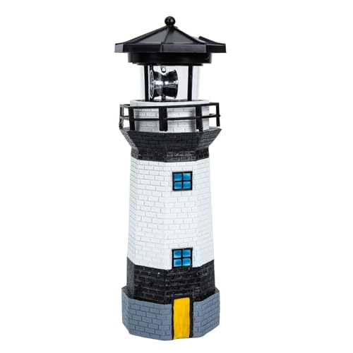 Phare solaire de jardin rotatif sans fil pour illuminer une pelouse