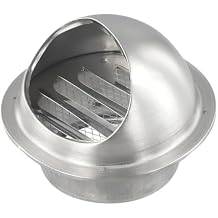 60 mm-200mm Steel Exhaust Hood Wall Vent Cap Air Bathroom Extractor Outlet80MM
