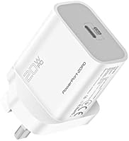 Promate 20W USB-C Charger with Power Delivery, Ultra-Compact Fast Charge Type-C Wall Adapter with USB-C Power Delivery...