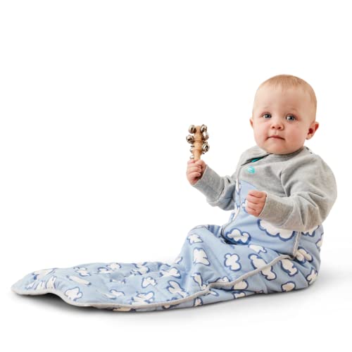 Love to Dream Warm Baby Sleep Bag (6-18 Mo), Super Soft Temp Regulating Sleeping Sack, 2.5TOG Warm Wearable Blanket, Blue