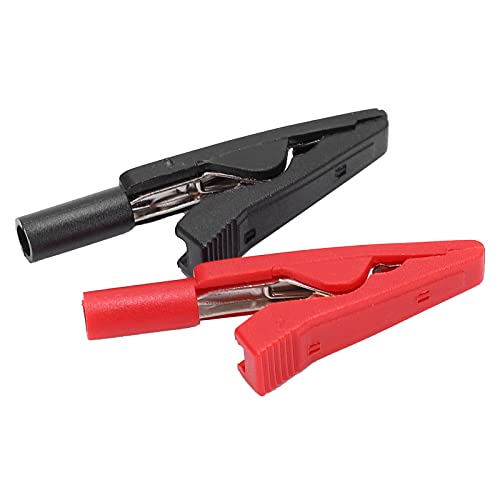 U16 Krokodilklemmen Set, 5 Stück, 2mm Buchse, Isoliert, PA-Material, Rot/Schwarz, für Elektrische Tests