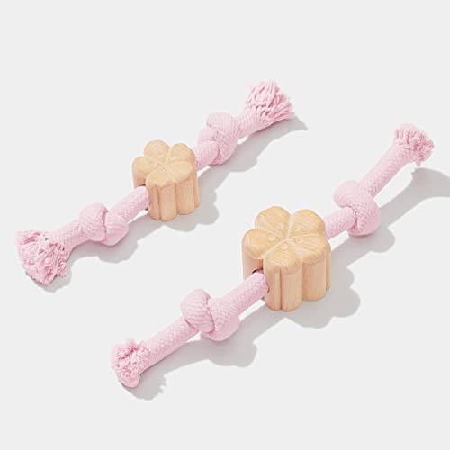 Vetreska Cherry Blossom Dog Rope Toys, Dog Tug Of War Chew Toys For Aggressive Chewers, Puppy Chew Toys For Teething, Interactive Rope Super Chewer Dog Toys (Medium) #TOP6
