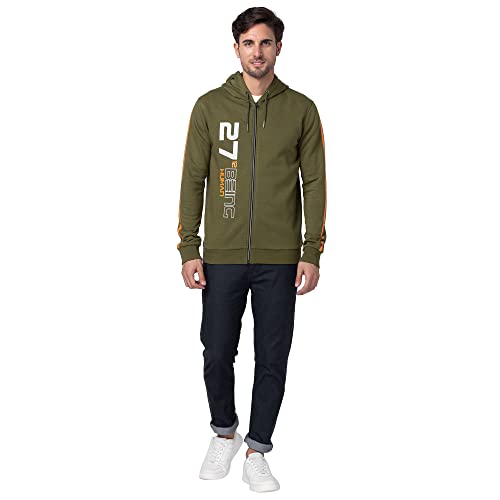 Image of Being Human Men's Solid Cotton Blend Soft Comfortable Long Sleeve Hoody