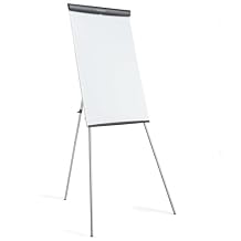 Quartet Melamine Presentation Easel, Whiteboard/Flipchart, 3 x 2, Gray Frame ET32EU