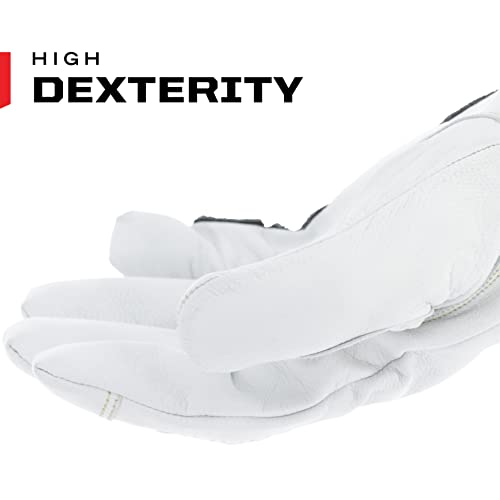 Mechanix Wear: Pulse Tig Welding Gloves, Durahide Goat Leather, Work Gloves With Glide Resistance, Added Durability, Rollover Fingertips For Improved Dexterity, Safety Gloves (White, Medium) #TOP6