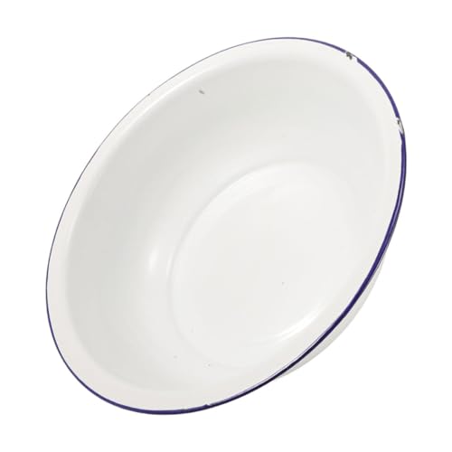 BAZEITFLOW De Blanche Émail Pour Trempage Bassin Vintage Pour Lavage Et Bain De Bol Émail Pour Usage Domestique