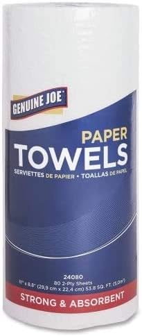 2-Ply Household Roll Paper Towels, 8.80" x 11" - 80 Sheets/Roll, 1 Roll