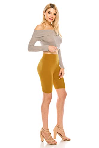 Image of ALWAYS Women's High Waist Bike Shorts - Athletic Workout Tummy Control Stretch Running Yoga Pants