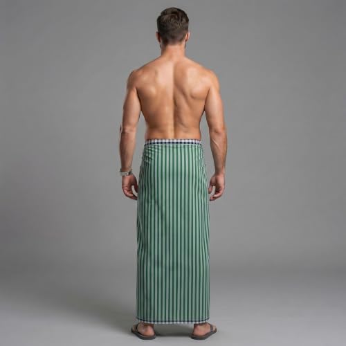 Image of Men's Cotton Lungi | Soft Breathable Wrap Around Lungi | Comfortable Daily & Home Wear for Men