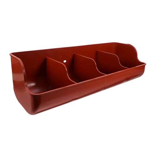 Mangeoire pour porcs à 4 compartiments en plastique rouge brun VICASKY