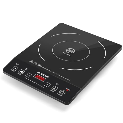 Aigostar Flame - Placa de Inducción Portátil, Placa induccion Portatil de 2000 W,...