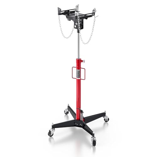 VEVOR Cric Idraulico, capacità di Sollevamento 500 kg, Cric Telescopico con Pedale, Ruota Girevole, Altezza di Sollevamento Elevata 1270 a 2020 mm, Sollevatore Idraulico per Motore per Garage