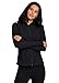 RBX Women's Running Jacket with Pockets, Lightweight Buttery Soft Hooded Zip Up Active Hoodie Jacket with Thumbholes Jet Bla
