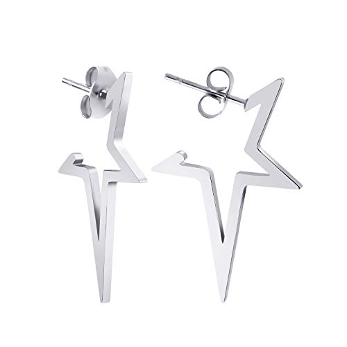 555Jewelry Pendientes de tuerca sin níquel para niñas y mujeres plateado Cover