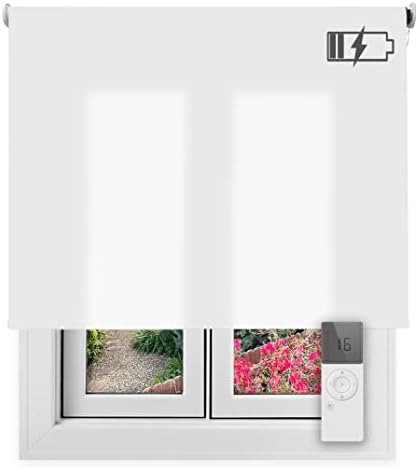 SmartRoll Estor Enrollable con batería Recargable.Mando a Distancia.Opción Wi-Fi con Puerta de Enlace Zigbee(no incluida).Ajustamos a Medida, sin Carg...