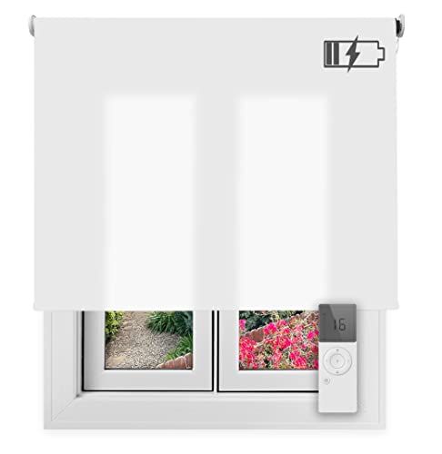SmartRoll Estor Enrollable con batería Recargable.Mando a Distancia.Opción Wi-Fi con Puerta de Enlace Zigbee(no incluida).Ajustamos a Medida, sin Cargo y con una Llamada.Medidas Ancho x Alto.
