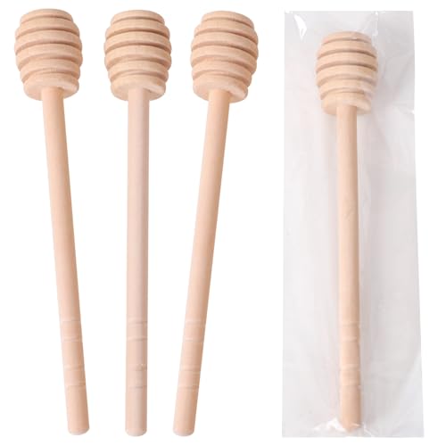 22 PCS Wooden Honey Sticks Dipper 6 Inch, Individually Wrapped Mi...