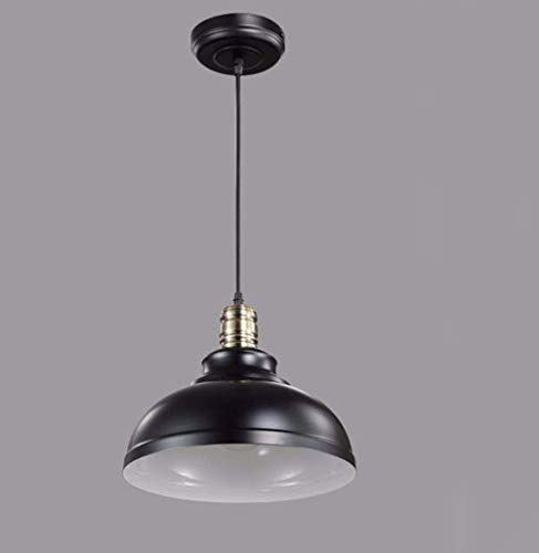 Lámpara de techo colgante industrial GZZ Deng de 29x29 cm en color negro para interiores