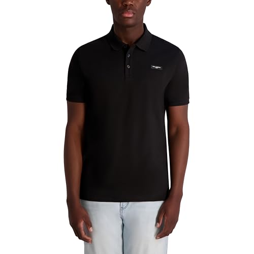 Polo Basique à Manches Courtes Karl Lagerfeld en Maille Piquée Premium pour Homme