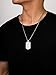 HAQUIL Silver Plated Stainless Steel Blank Dog Tag Necklace, Fashion Jewelry Gift for Men and Women