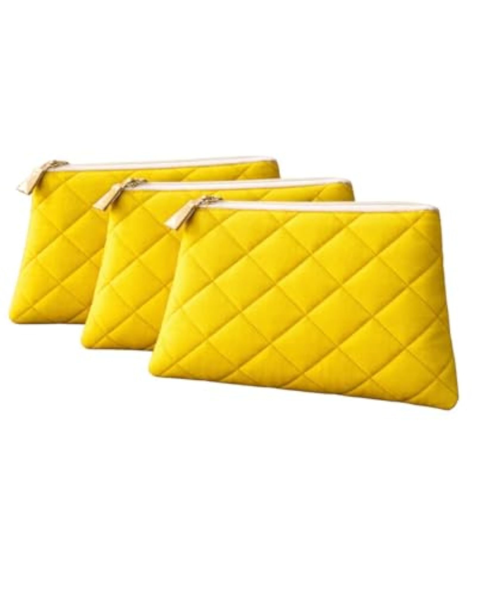 Pouch Cosmetic Bag (Yellow Plain)