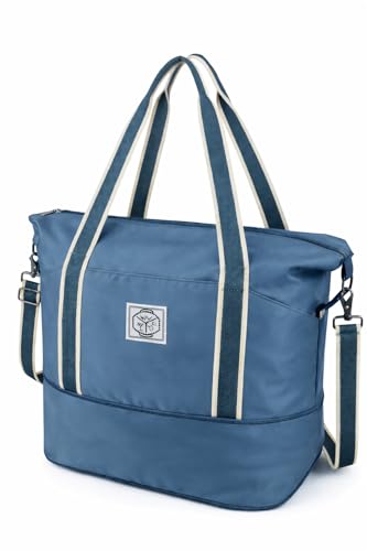 WALNEW Foldable Travel Duffel Bag (Peacock Blue)