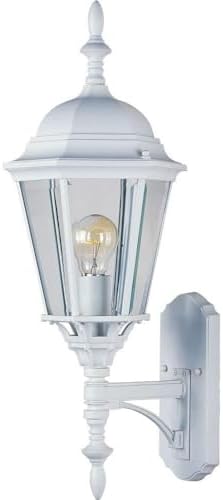 Maxim Westlake-1 Light Outdoor Wall Lantern in Mediterranean Style-9.5 Inches Wide by 24 inches high-White Finish
