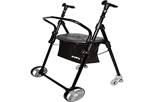 Queralto Rollator für ältere Menschen Stahl Schwarz