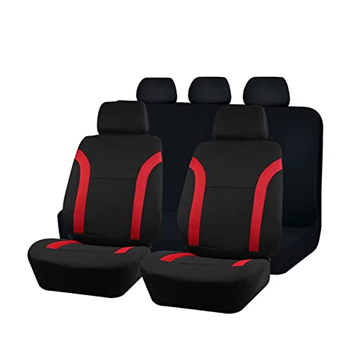 Housses de siège auto rouge en maille respirant design sport universel