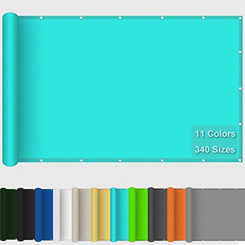 Telo Frangivista 90x600cm Schermo in Polyster Opaco Protezione della Privacy Schermante per Balcone, con Occhielli e Fascetta, per Recinzione Giardino, Blu Scuro